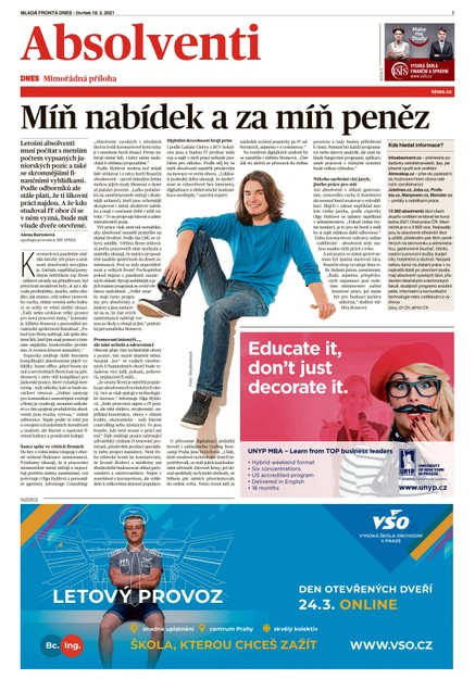 MF DNES extra Střední Čechy - 18.3.2021