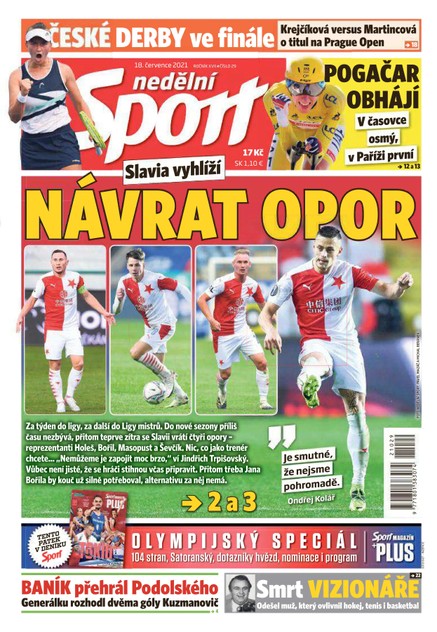 Nedělní Sport - 18.7.2021