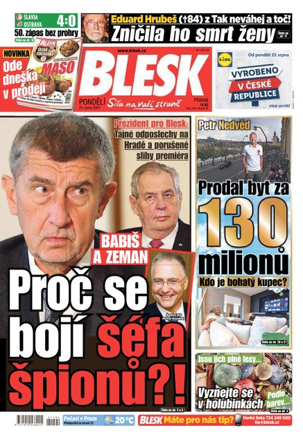 Blesk - 23.8.2021