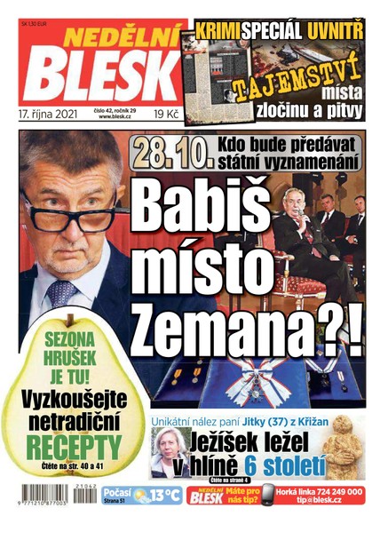 Nedělní Blesk - 17.10.2021