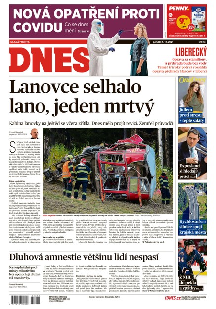 MF DNES Liberecký - 1.11.2021