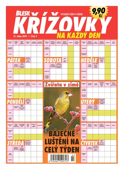 Blesk křížovky na každý den - 03/2022
