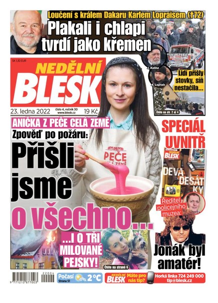 Nedělní Blesk - 23.1.2022