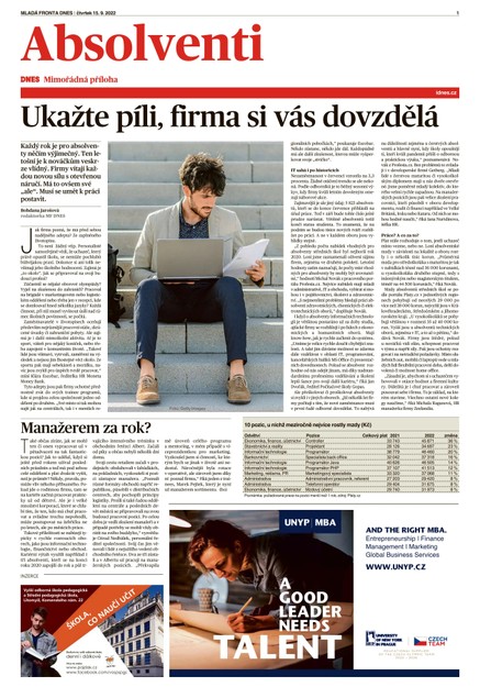 MF DNES extra Vysočina - 15.9.2022