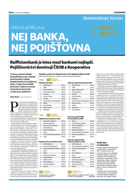 HN 216 - 08.11.2022 Nej banka, nej pojišťovna