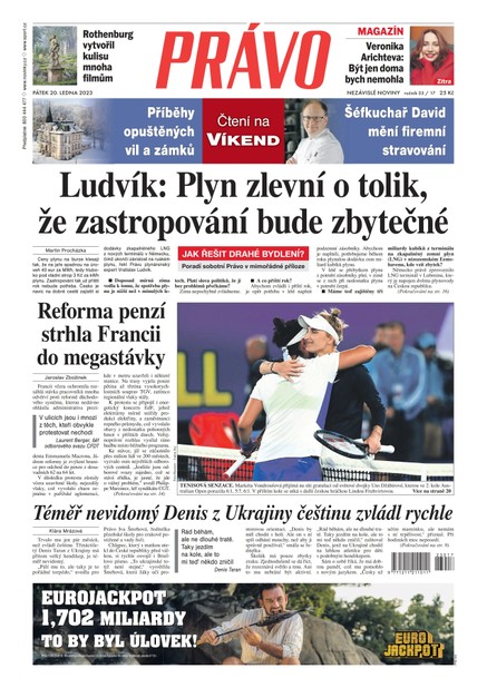 Deník Právo - 20.1.2023