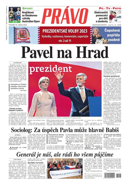 Deník Právo - 30.1.2023