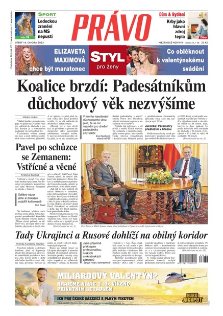 Deník Právo - 14.2.2023