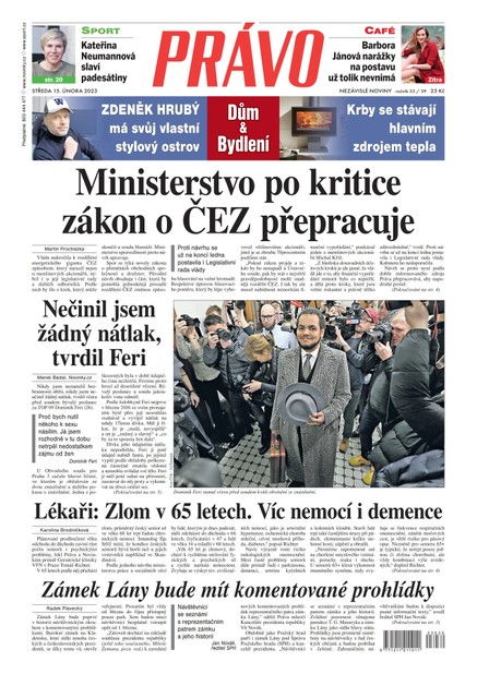 Deník Právo - 15.2.2023