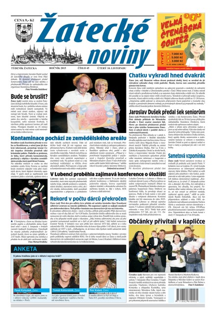 Žatecké noviny 45/2015