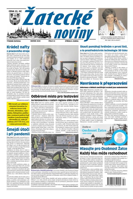 Žatecké noviny 14/2020