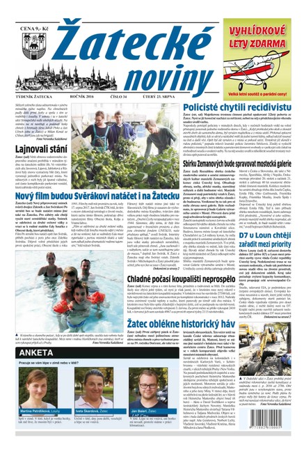 Žatecké noviny 34/2016