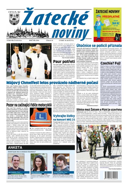 Žatecké noviny 19/2016