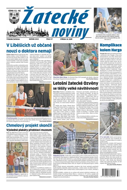 Žatecké noviny 37/2019