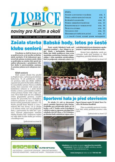 Zlobice – noviny pro Kuřim a okolí  9/2018