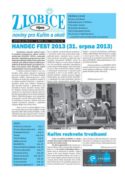 Zlobice – noviny pro Kuřim a okolí  Zlobice - noviny pro Kuřim a okolí  10/2013
