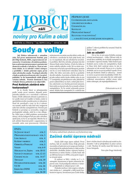 Zlobice – noviny pro Kuřim a okolí  Zlobice - noviny pro Kuřim a okolí  9/2014