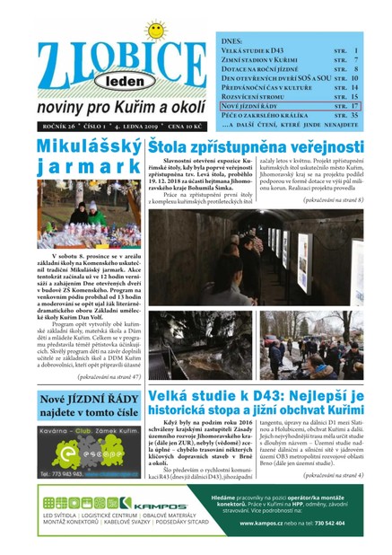 Zlobice – noviny pro Kuřim a okolí  1/2019