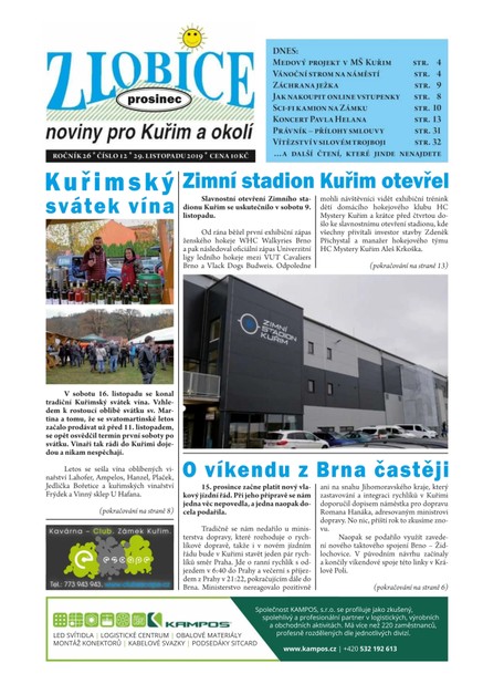 Zlobice – noviny pro Kuřim a okolí  12/2019
