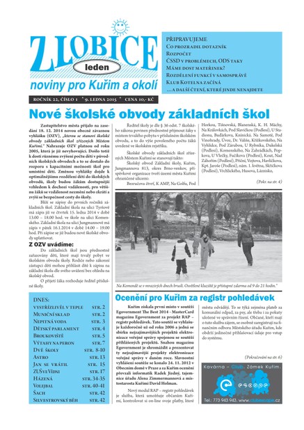 Zlobice – noviny pro Kuřim a okolí  1/2015