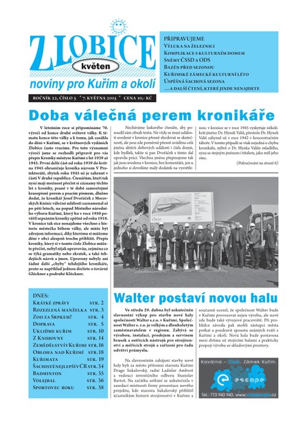 Zlobice – noviny pro Kuřim a okolí  5/2015