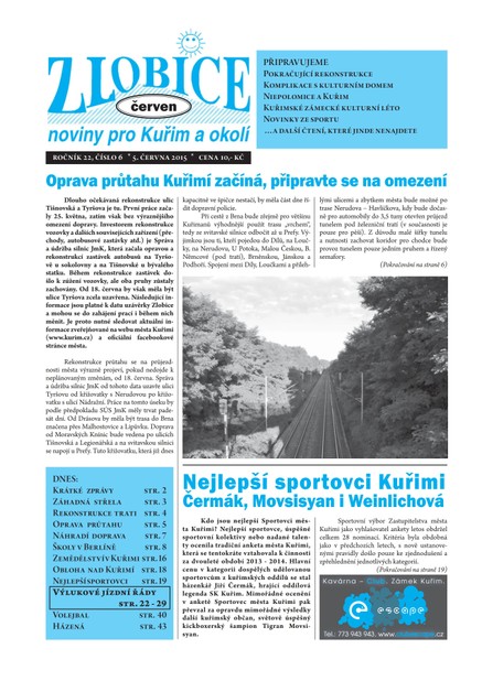Zlobice – noviny pro Kuřim a okolí  6/2015