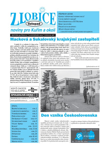 Zlobice – noviny pro Kuřim a okolí  11/2012