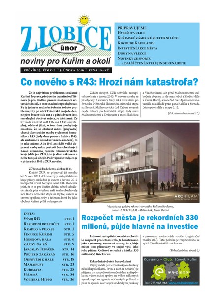 Zlobice – noviny pro Kuřim a okolí  2/2016