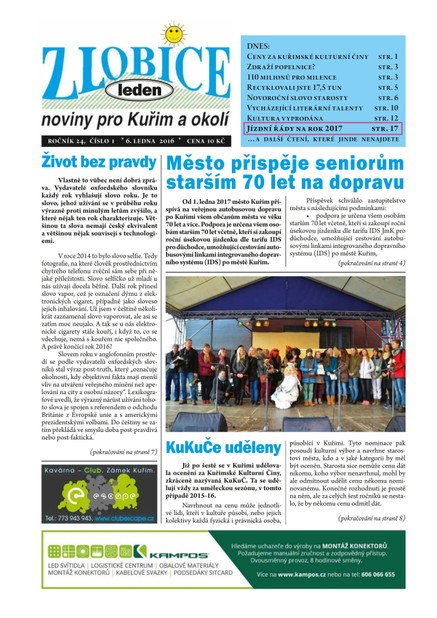 Zlobice – noviny pro Kuřim a okolí  1/2017
