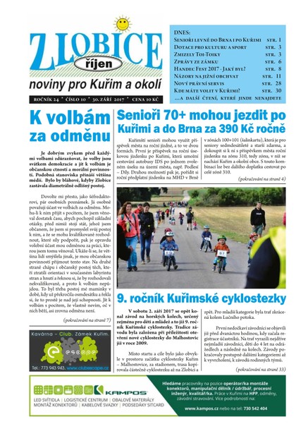 Zlobice – noviny pro Kuřim a okolí  10/2017