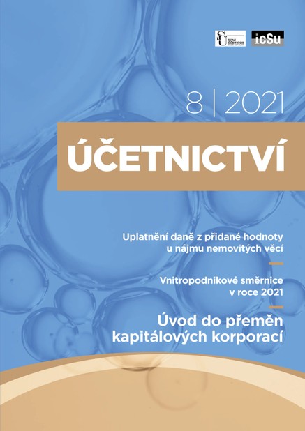 Účetnictví 8/2021