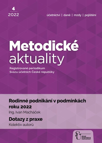 Metodické aktuality Svazu účetních 4/2022
