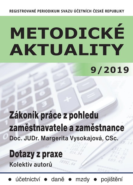 Metodické aktuality Svazu účetních 9/2019
