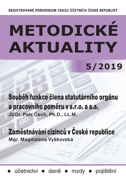 Metodické aktuality Svazu účetních 5/2019