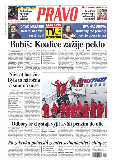 Deník Právo - 18.2.2023