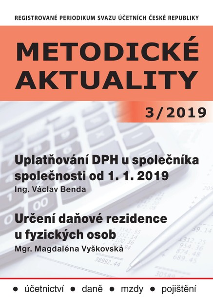 Metodické aktuality Svazu účetních 3/2019