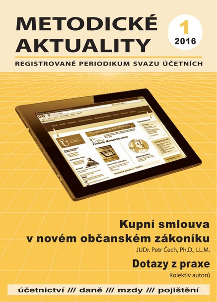 Metodické aktuality Svazu účetních 1/2016