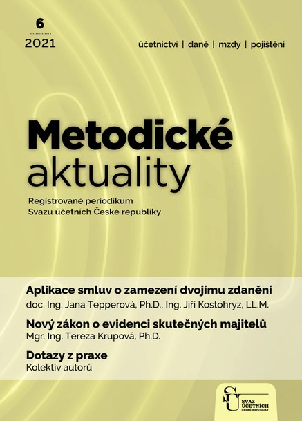 Metodické aktuality Svazu účetních 6/2021