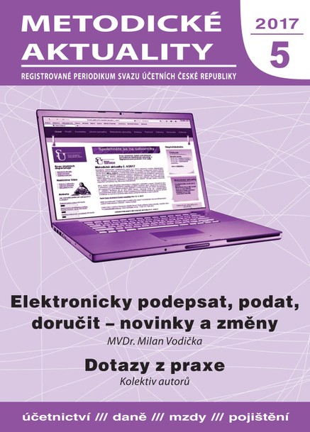 Metodické aktuality Svazu účetních 5/2017