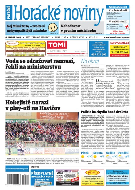 Horácké Noviny pátek 6.2.2015 č. 11