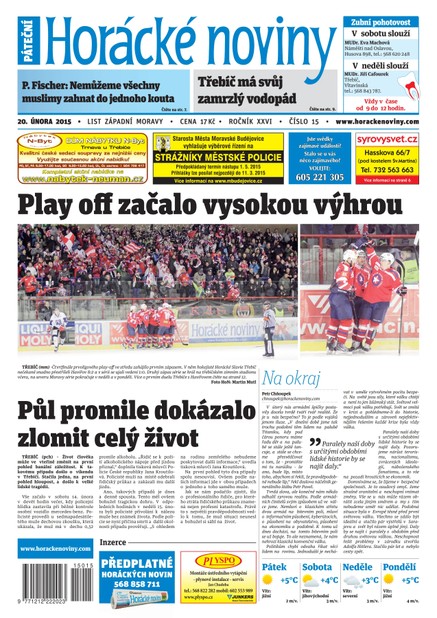 Horácké Noviny pátek 20.2.2015 č. 15
