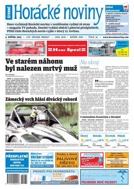 Horácké Noviny úterý 5.5.2015 č. 35