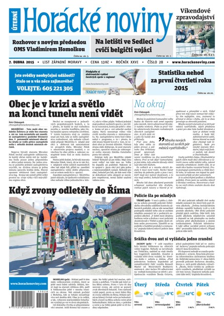Horácké Noviny úterý 7. 4. 2015 č. 28