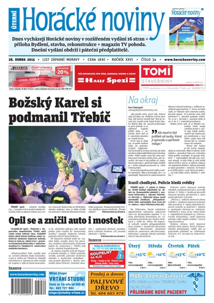 Horácké Noviny úterý 28.4.2015 č. 34