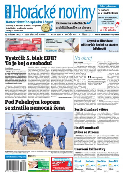 Horácké Noviny pátek 27.3.2015 č. 25