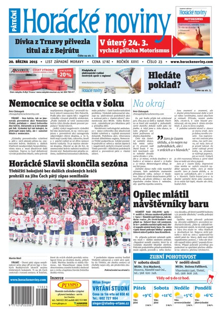 Horácké Noviny pátek 20.3.2015 č. 23