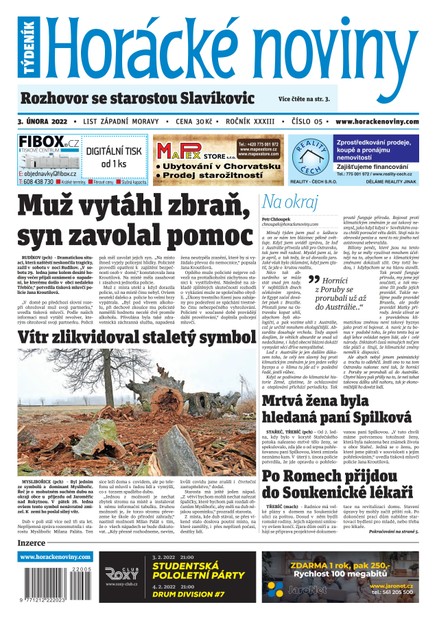 Horácké Noviny Čtvrtek 3.3.2022 č. 005