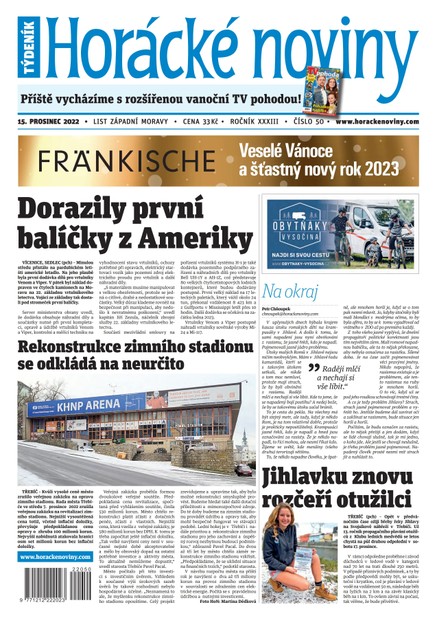 Horácké Noviny Čtvrtek 15.12.2022 č. 050