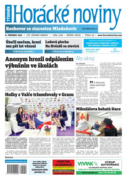Horácké Noviny Čtvrtek 8.12.2022 č. 049