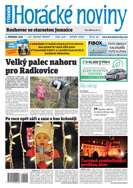 Horácké Noviny Čtvrtek 1.12.2022 č. 048